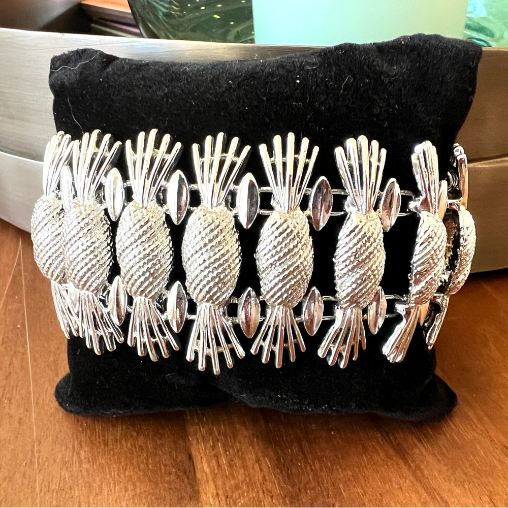 Sarah Coventry Art Deco Silver Bracelet - Picture 2 of 11